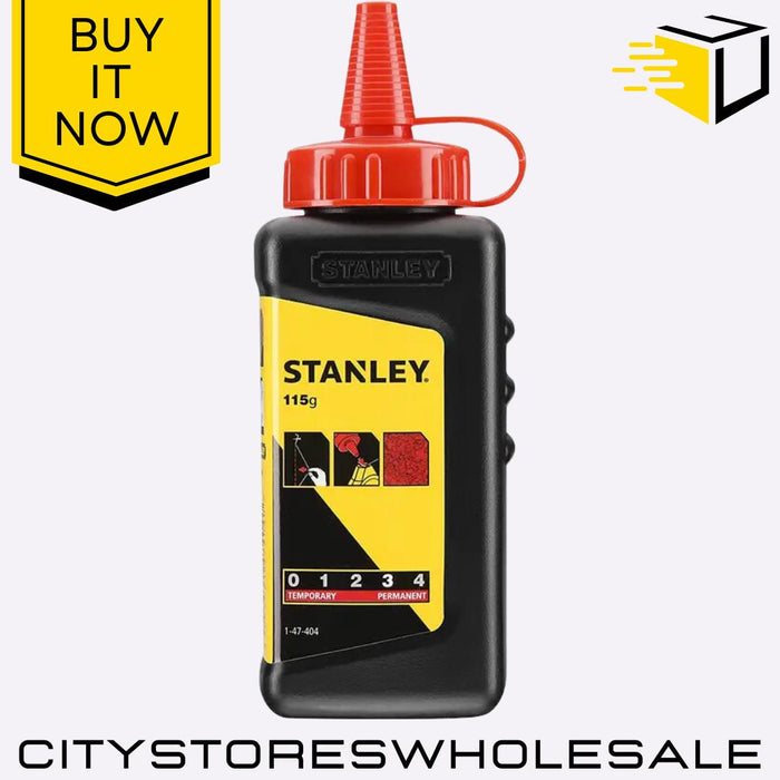 Red Chalk Refill 115g for Chalk Line Marking Durable Powder Stanley