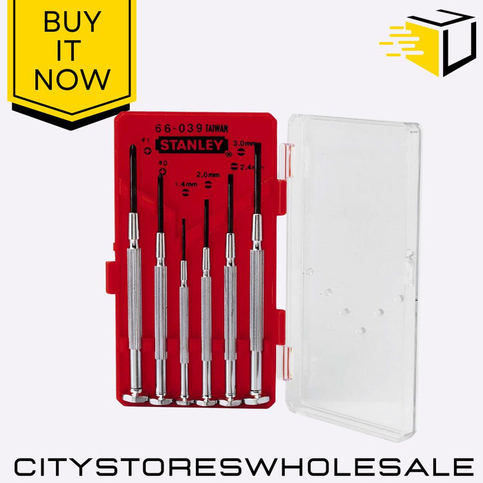 Precision Screwdriver Set 6 Pieces Magnetic Tips Mini Tools Electronics Stanley