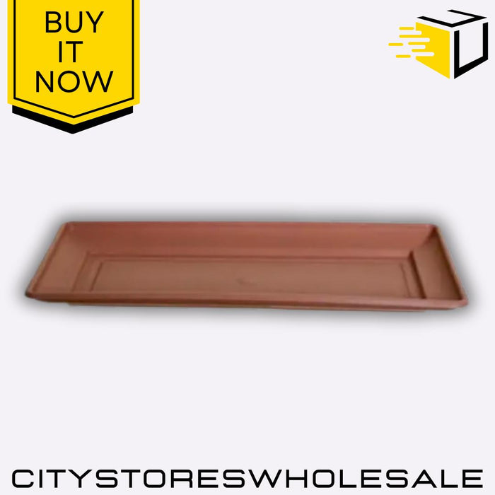 Venetian Window Planter Box Tray 60cm Terracotta Outdoor Garden Whitefurze