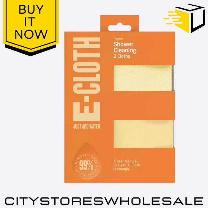 Shower Cleaning Cloths Microfiber Bathroom Cleaner, Streak-Free 2 Pack E-Cloth