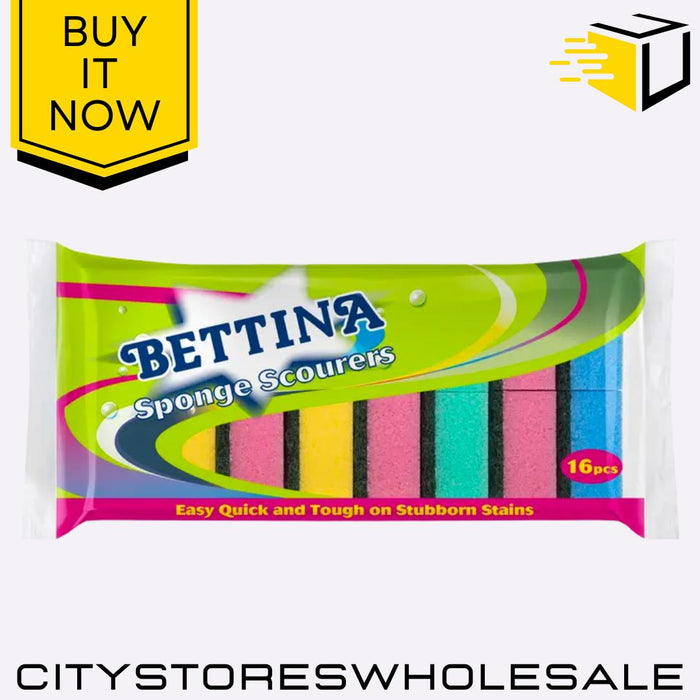 Sponge Scourer Non-Scratch Multi-Purpose Kitchen Cleaning Sponge 16 Pack Bettina