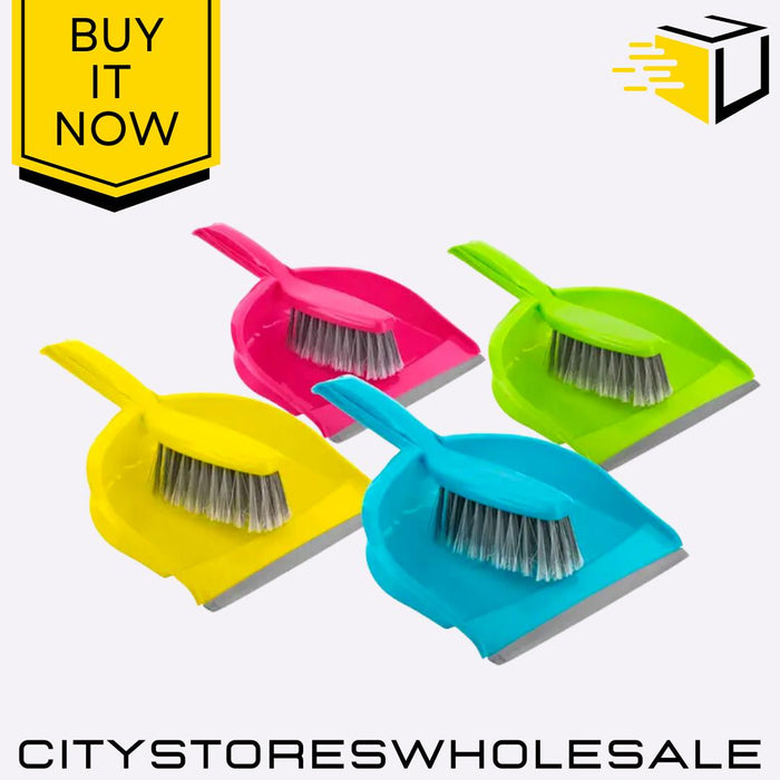 Large Dustpan And Brush Set Durable Cleaning Tool Random Colour Sent Bettina