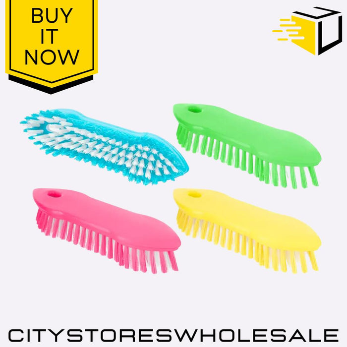 Large Iron Shaped Scrubbing Brush Heavy-Duty Cleaner Random Colour Sent Bettina