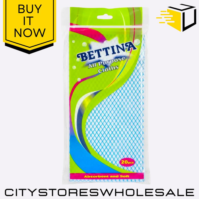All Purpose Cleaning Cloths Reusable Household Wipes For Kitchen 20pk Bettina