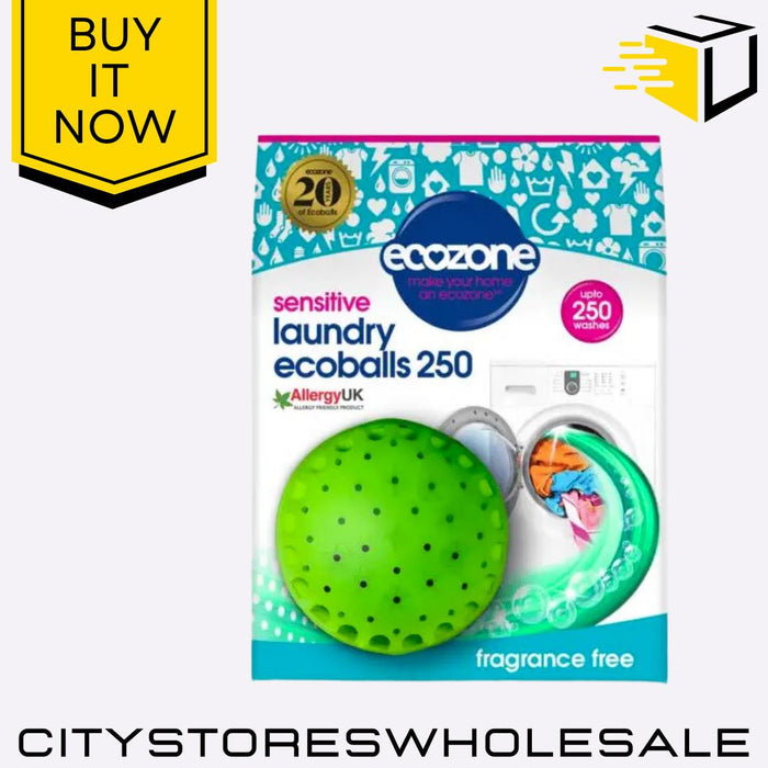Fragrance Free Laundry Ecoballs Eco-Friendly & Hypoallergen 250 Washes Ecozone