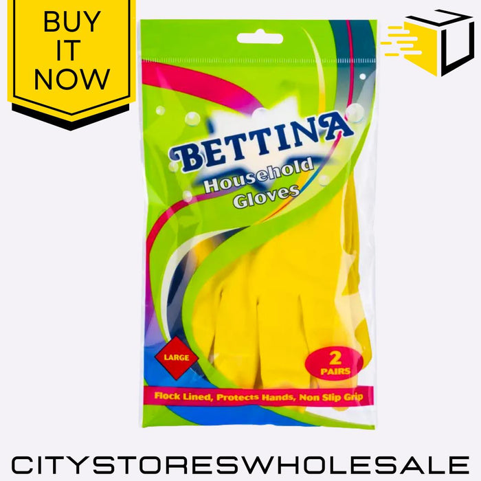 Large Household Gloves Durable, Multi-Purpose, Cleaning Protect 2 Pairs Bettina
