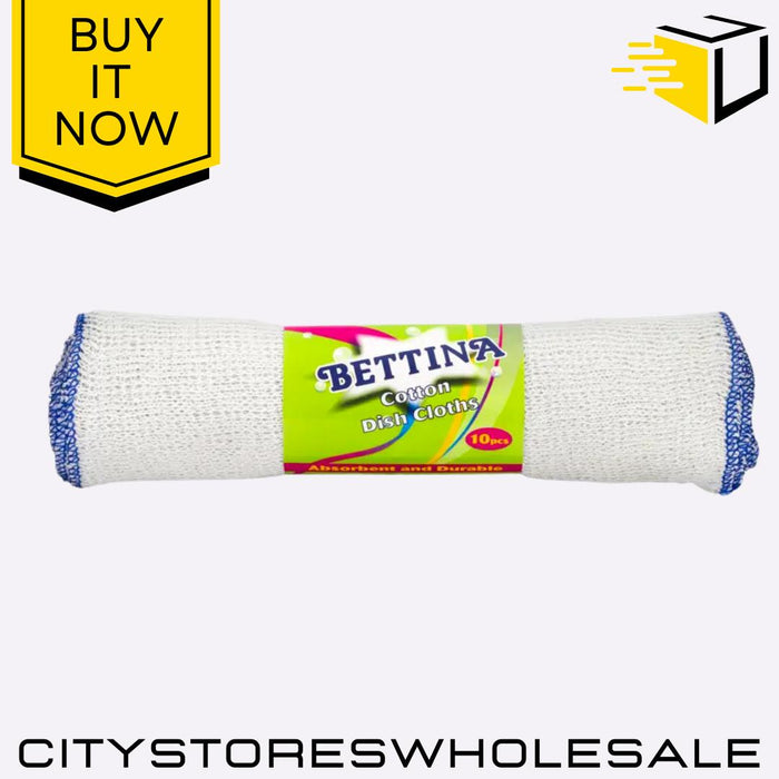 Cotton Dish Cloths Absorbent Kitchen Cleaning Cloths Reusable 10 Pack Bettina