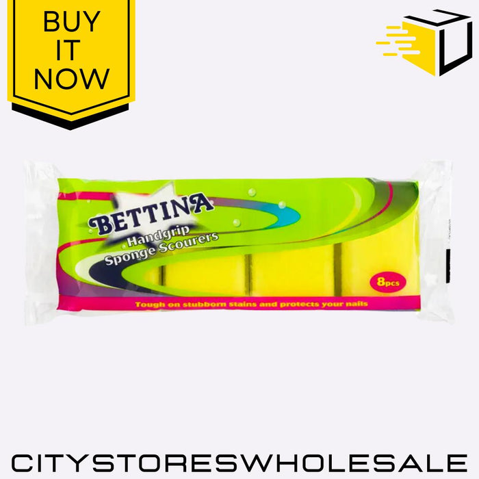 Handgrip Sponge Scourers Durable, Non-Scratch Cleaning Sponges 8 Pack Bettina