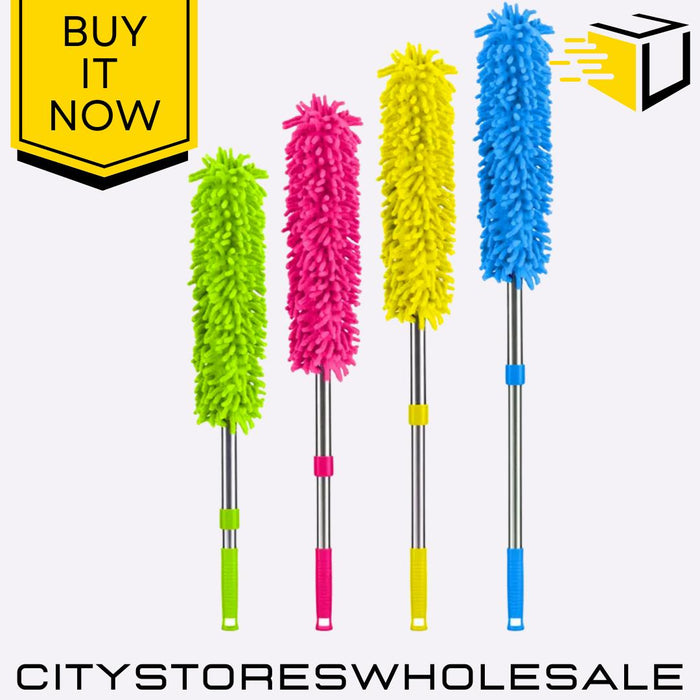 Extendable Chenille Duster Telescopic Handle Easy Random Colour Sent Bettina