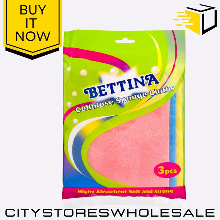 Cellulose Sponge Cloths Eco-Friendly Absorbent Cleaning Sponges 5 Pack Bettina