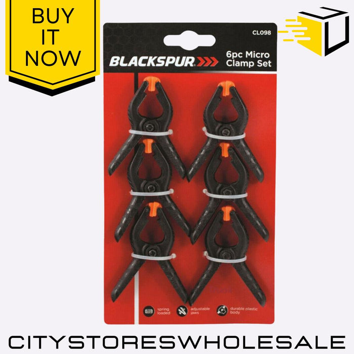 Micro Clamp Set Strong Mini Clamps DIY, Hobby & Craft Project 6 Pack Blackspur