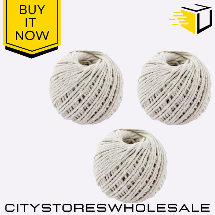 3 Rolls Household Cotton String Blackspur Twine Strong Durable Multi-Purpose 40m