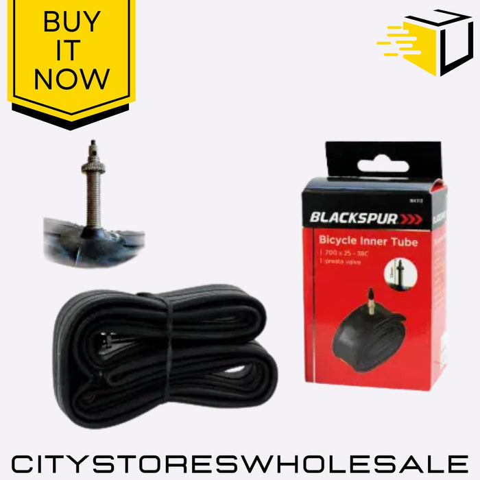 Bicycle Inner Tube 700c Presta Valve, Durable Bike Tyre Replacement Blackspur