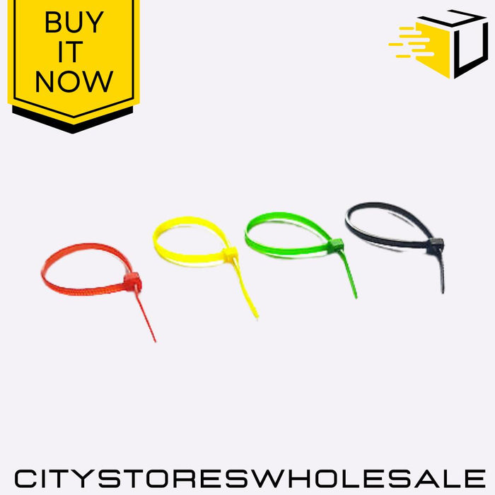 120pc Assorted Colour Cable Tie Set Strong & Durable Zip Ties Pack Blackspur