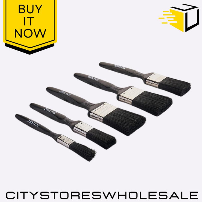 No Bristle Loss Paint Brush Set DIY Painting Decorating Brushes 5pk Blackspur