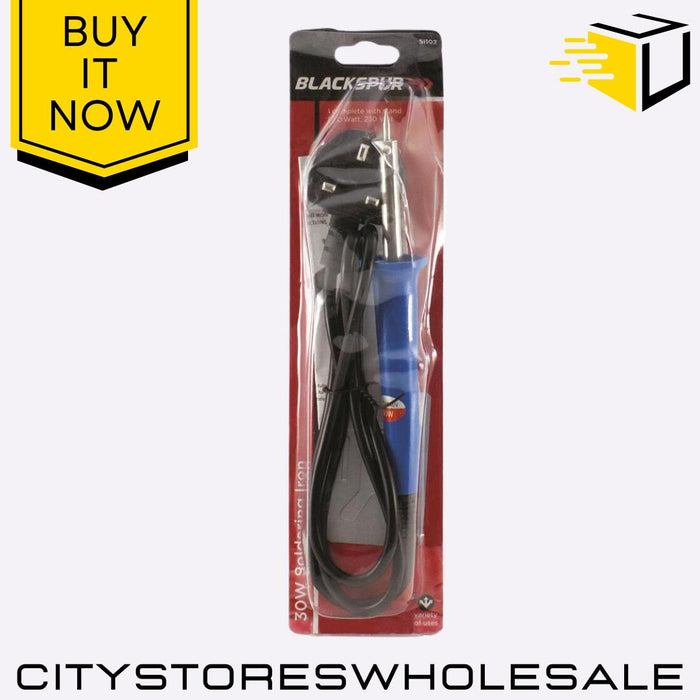 30W Soldering Iron With Stand Precision Electrical Repair Tool Kit Blackspur