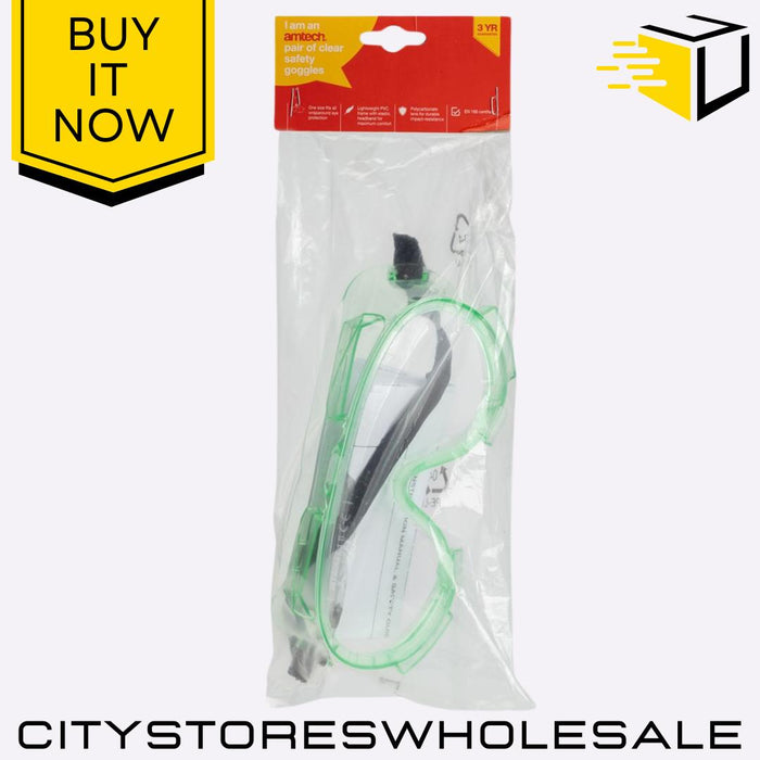 Clear Safety Amtech Goggles Anti-Scratch Impact Resistant Eye Protection Glasses