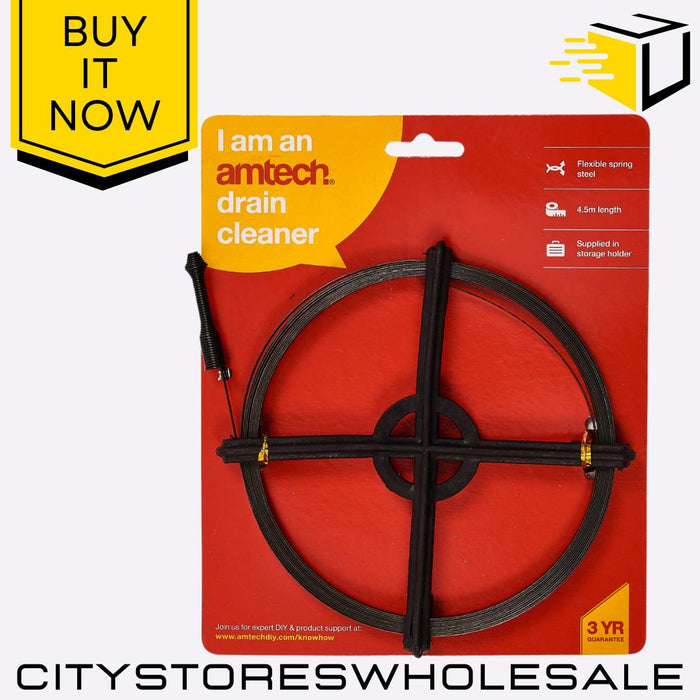 Drain Cleaner Amtech Heavy Duty Plumbing DIY Kitchen Sinks, Bath & Drain Use