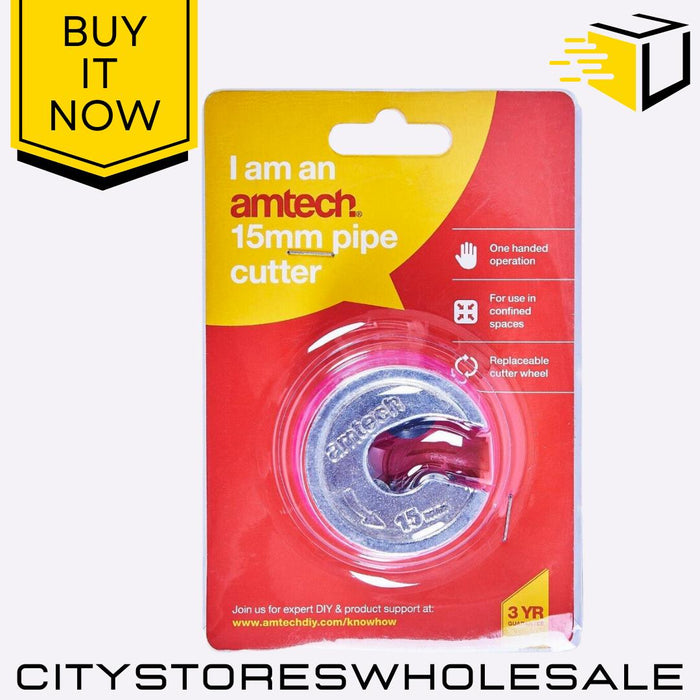 15mm Copper Pipe Amtech Cutter Heavy Duty Plumbing Tool For Clean Cuts