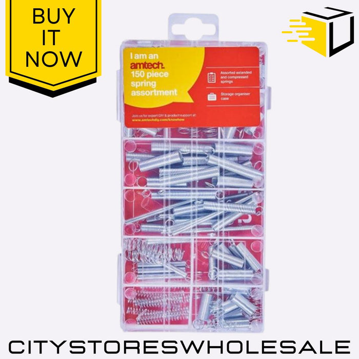 Assorted Springs Amtech 150pcs Set Compression & Extension Spring Kit