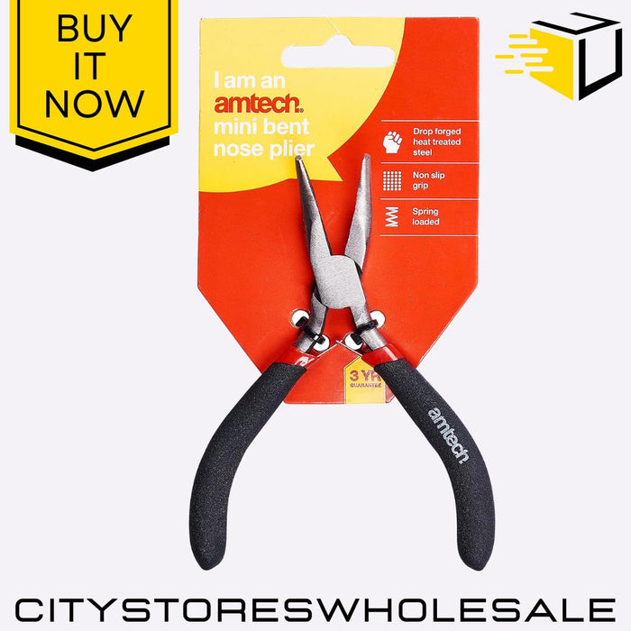 Mini Bent Amtech Nose Plier with Spring Precision Tool For Jewellery & DIY