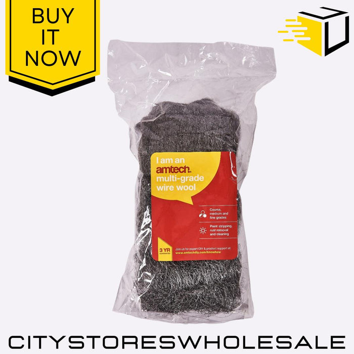 Multi-Grade Amtech Wire Wool 3 Grades for Cleaning, Polishing & Rust Removal