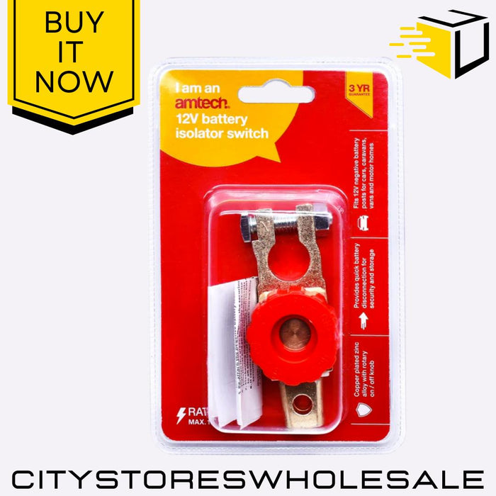 12V Battery Amtech Isolator Switch Cut Off Kill Switch For Car Boat Van Truck