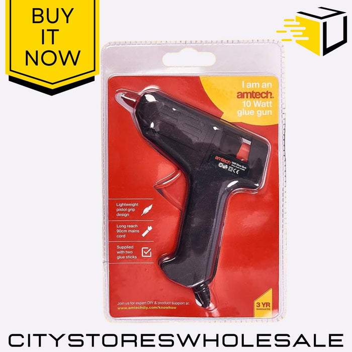 10W Electric Hot Amtech Glue Gun 2 Glue Sticks DIY, Crafts, Repairs, Fast Heat