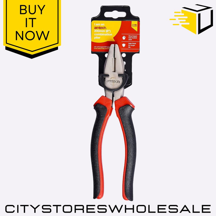 Combination Pliers Amtech 200mm 8" Heavy Duty Cutting Gripping Tool DIY Trade