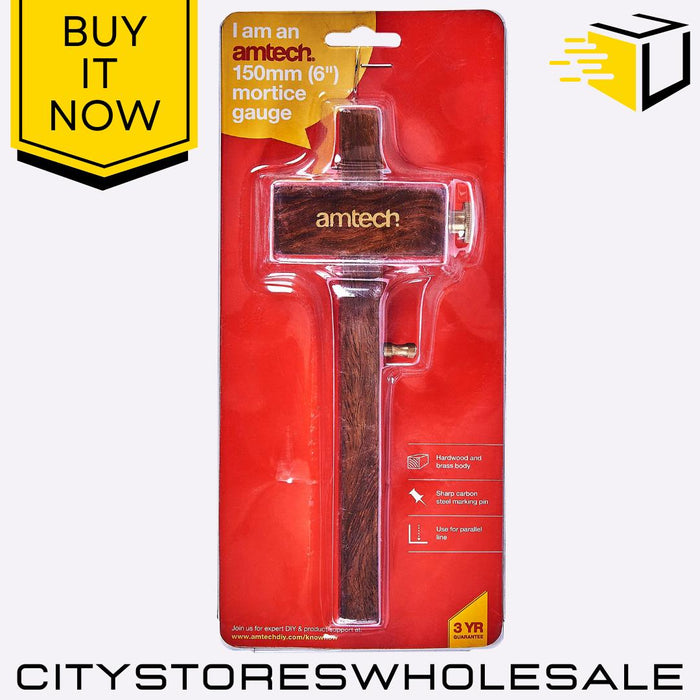 Mortice Marking Amtech Gauge Woodworking Tool Adjustable Hardwood Brass Screw