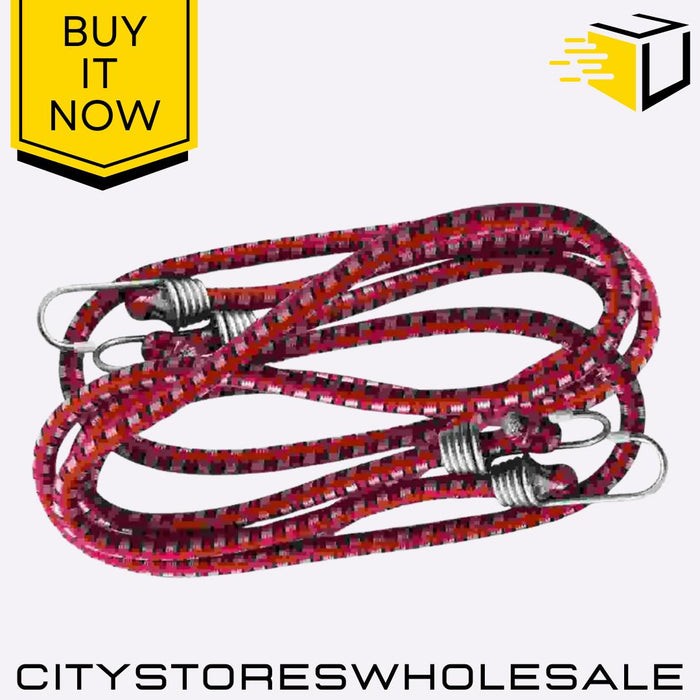 2 x 72 Inch Bungee Straps Amtech With Metal Hooks Elastic Rope Heavy Duty Use