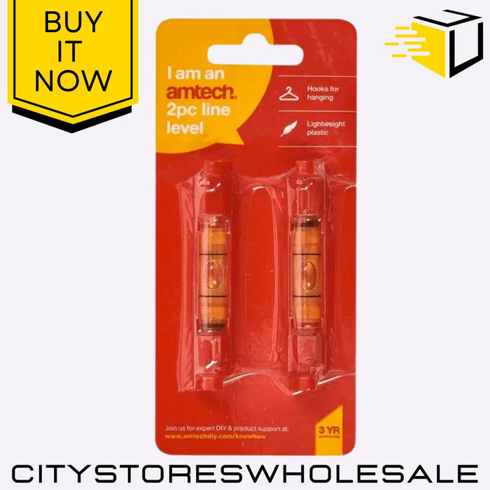 2 Pack Spirit Amtech Line Level for Builders Bricklaying DIY & Construction