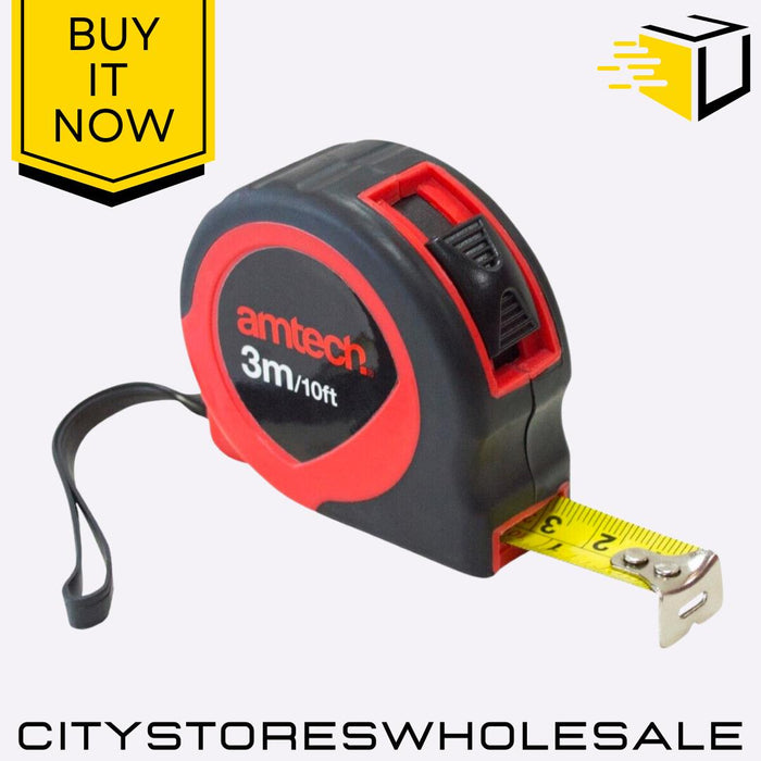 3m Measuring Tape Amtech Heavy Duty With Lockable Function and Compact Design