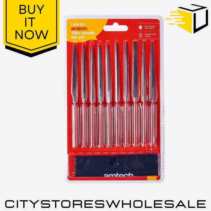 10pcs Needle Amtech File Set Precision Steel Files For Metal Wood & Plastic