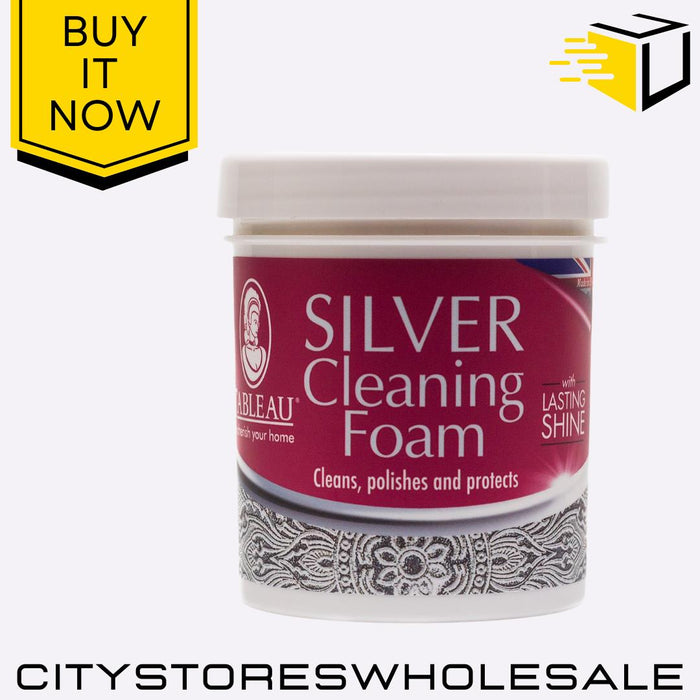 Silver Cleaning Foam Removes Tarnish & Restores Shine Fast & Easy 170g Tableau