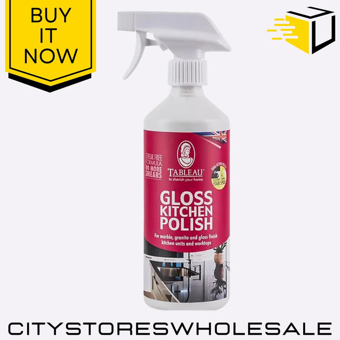 Gloss Kitchen Polish Spray Cleans, Protects & Restores Shine 500ml Tableau