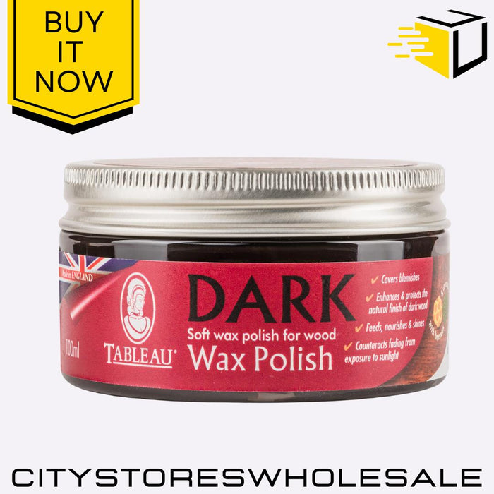 Dark Wax Small Restores & Protects Wood, Enhances Dark Furniture 100ml Tableau