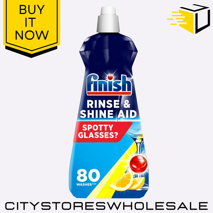 Rinse Aid Lemon Sparkle Streak-Free Shine & Fast Drying Dishes 400ml Finish