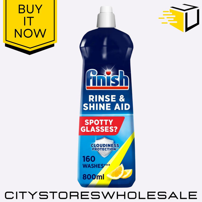 Rinse Aid Lemon Sparkle Streak-Free Shine & Fast Drying Dishes 800ml Finish