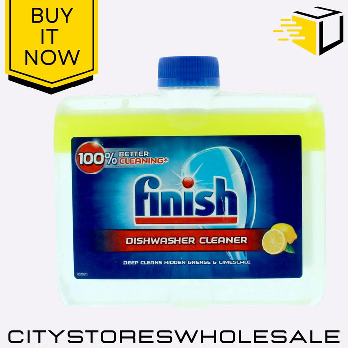 Dishwasher Cleaner Lemon Removes Limescale, Grease & Odours 250ml Finish
