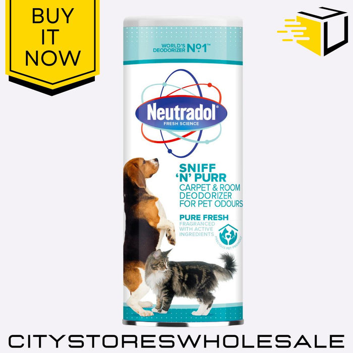 Sniff 'n' Purr Pet Carpet Deodorizer Odour Eliminator Freshener 525g Neutradol