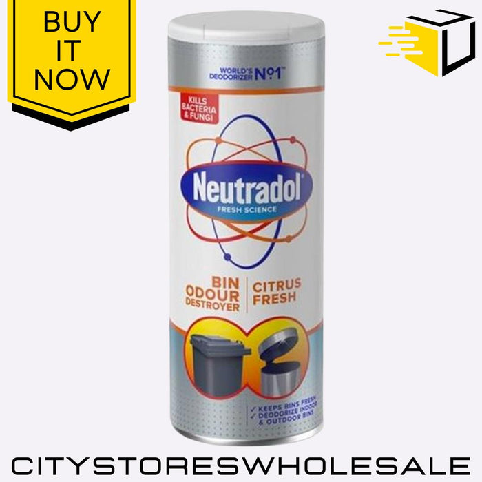 Dustbin Odour Destroyer Citrus Fresh Eliminates Bin Smells 350g Neutradol