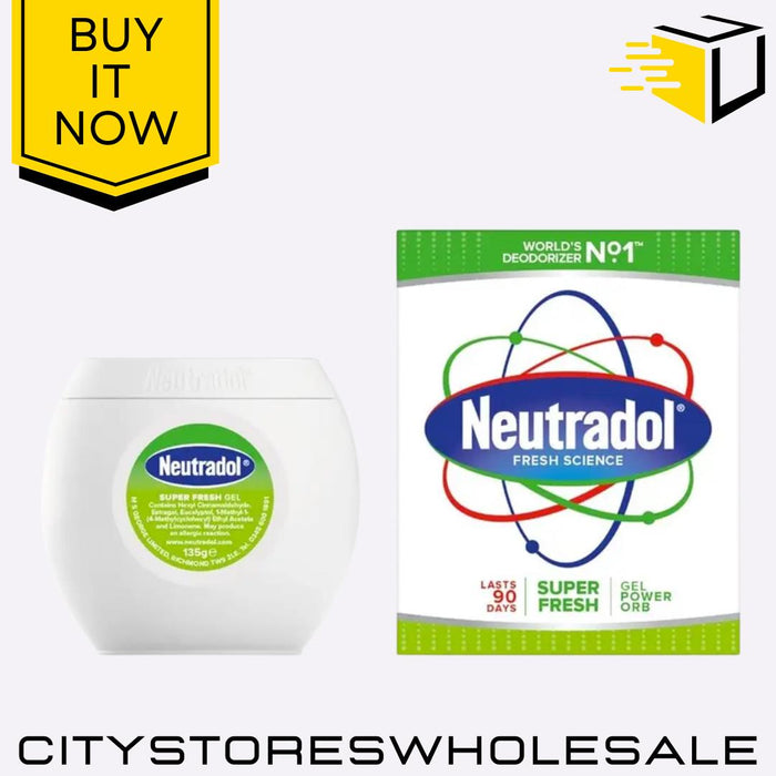 Super Fresh Gel Air Freshener Odour Destroyer Home Office Last 140g Neutradol