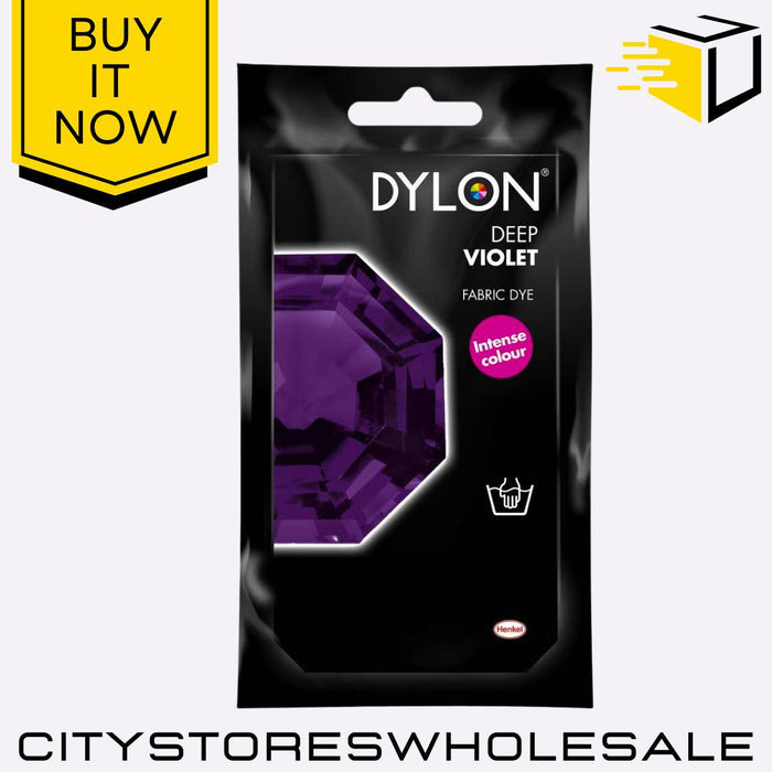 Fabric Dylon Hand Dye Deep Violet Clothes & Fabric Dye Intense Jeans 50g