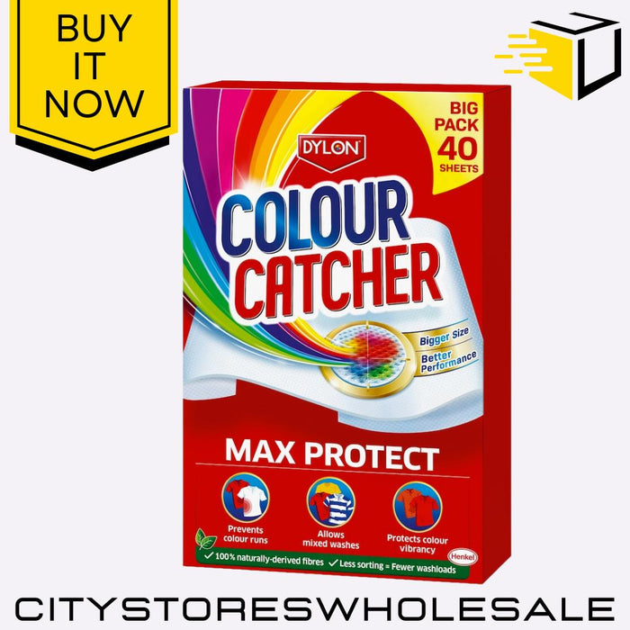 Colour Catcher Dylon Sheets Laundry Protector Stops Colour Run Stains 40pk
