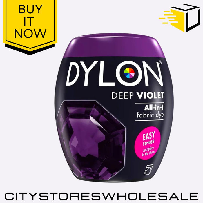 All In One Dylon Fabric Machine Dye Pod Deep Violet Clothes Home Washing 350g