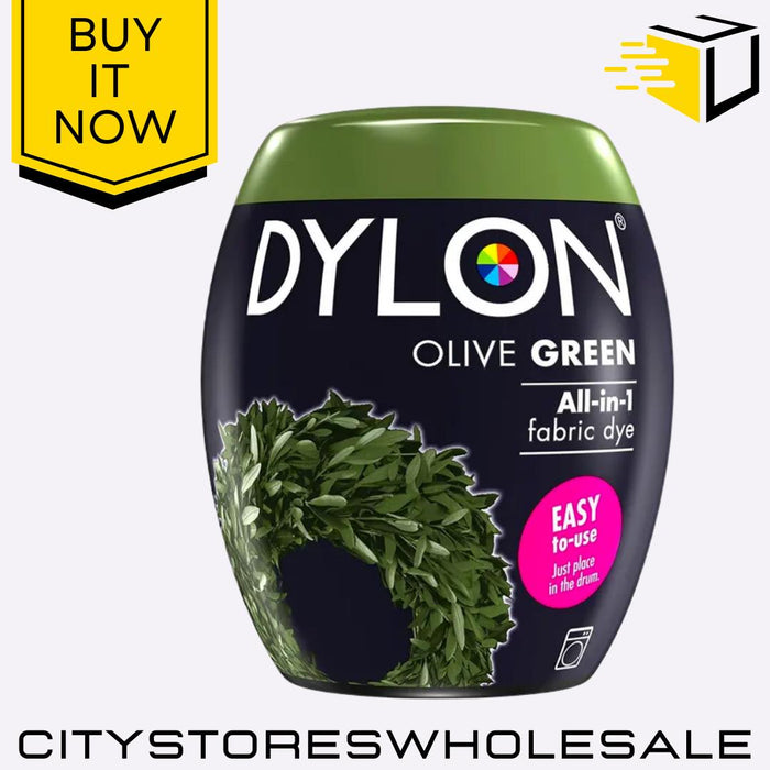 All In One Dylon Fabric Machine Dye Pod Olive Green Clothes Home Washing 350g