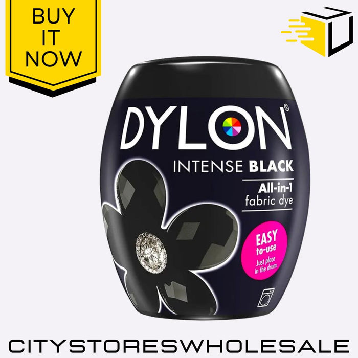 All In One Fabric Dylon Machine Dye Pod Intense Black Clothes Home Washing 350g