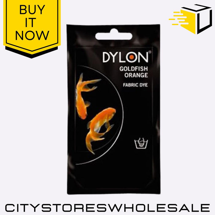 Fabric Hand Dye Dylon Goldfish Orange Clothes & Fabric Dye Intense Jeans 50g