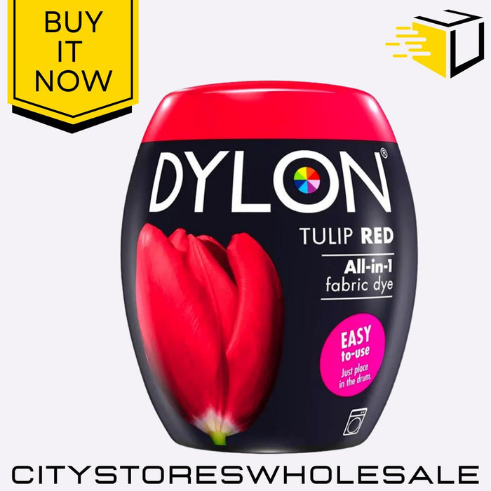All In One Dylon Fabric Machine Dye Pod Tulip Red Clothes Washing 350g